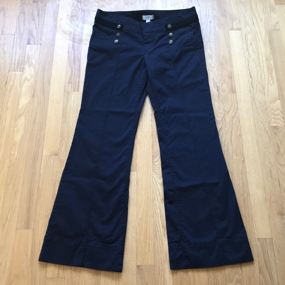 LOFT Navy Wide Leg Pants